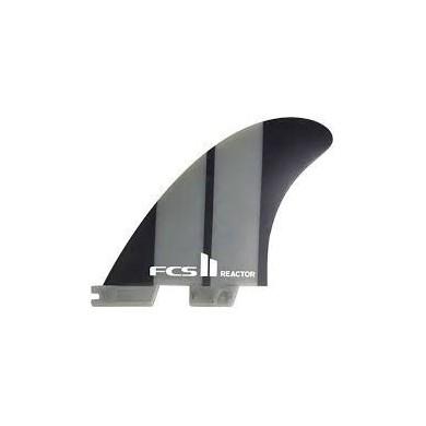 FCS II Reactor Neo Glass Charcoal Tri fin Set medium