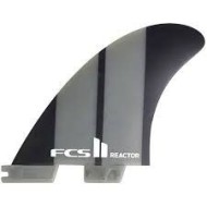 FCS II Reactor Neo Glass Charcoal Tri fin Set medium