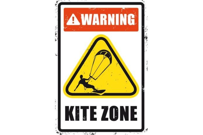 Plaque Métal Kite Zone White