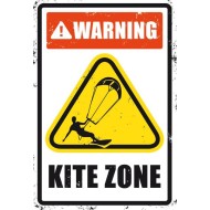 Plaque Métal Kite Zone White