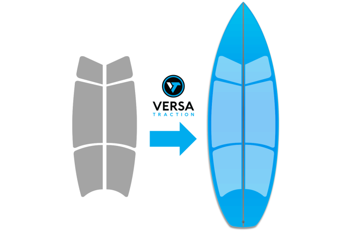 Versa traction grip transparent  Shortboard kit