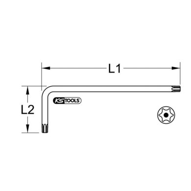 Clé mâle courte TORX T30