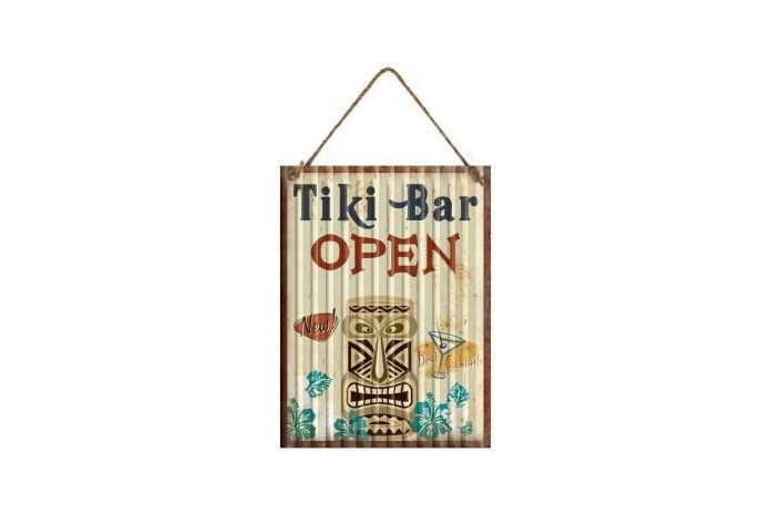 Plaque TIKI Bar Open